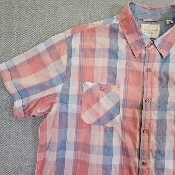 OG Weatherproof Vintage Shirt 2XL Short Sleeve Button Up Americana Normcore - Picture 10 of 16